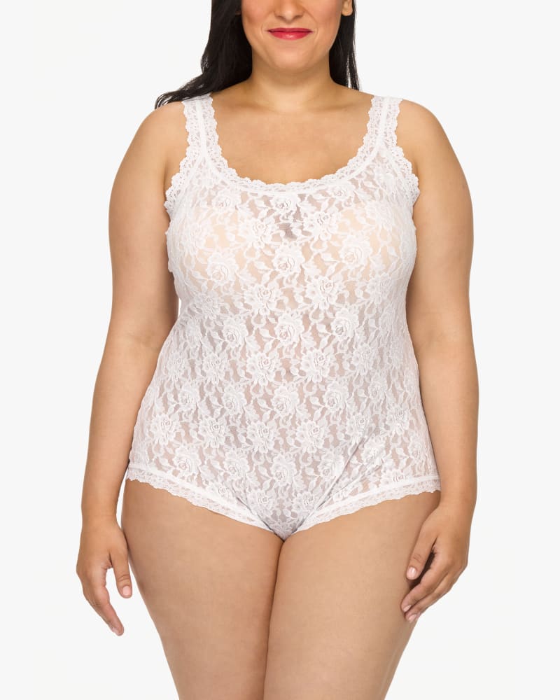 Plus size white lace bodysuit on sale